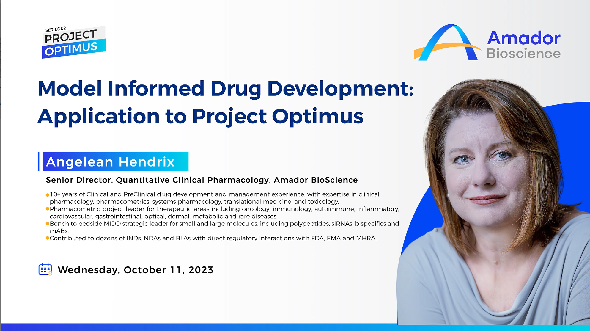 【Webinar】 Model Informed Drug Development: Application to Project Optimus (with video)